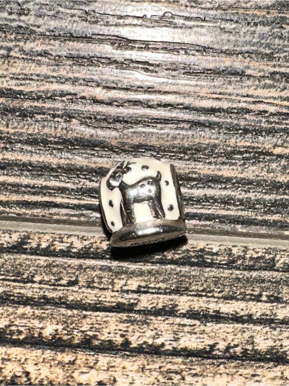 RARE Sterling Pandora 791228EN12-12 Days Of Christmas Reindeer Snow Globe Charm